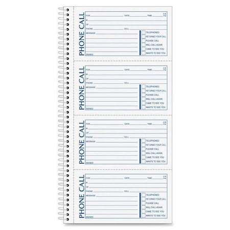 Alba Alba ABFSC1154D 11 x 5.5 in. Spiralbound Phone Call Message Book ABFSC1154D